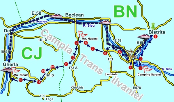 Harta Excursie cu Bicicleta
